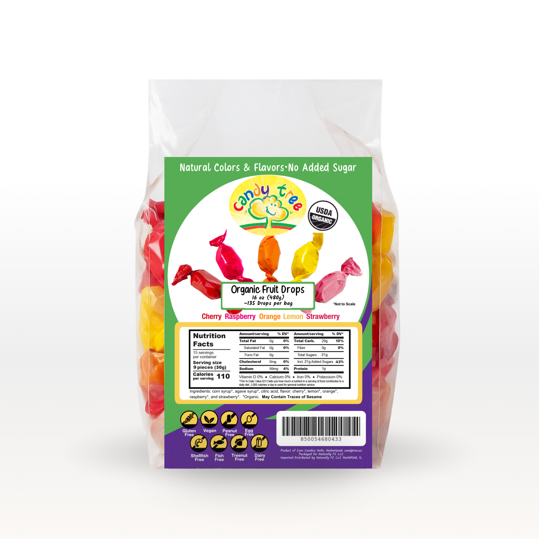 Organic Fruit Mix Hard Candy/Drops