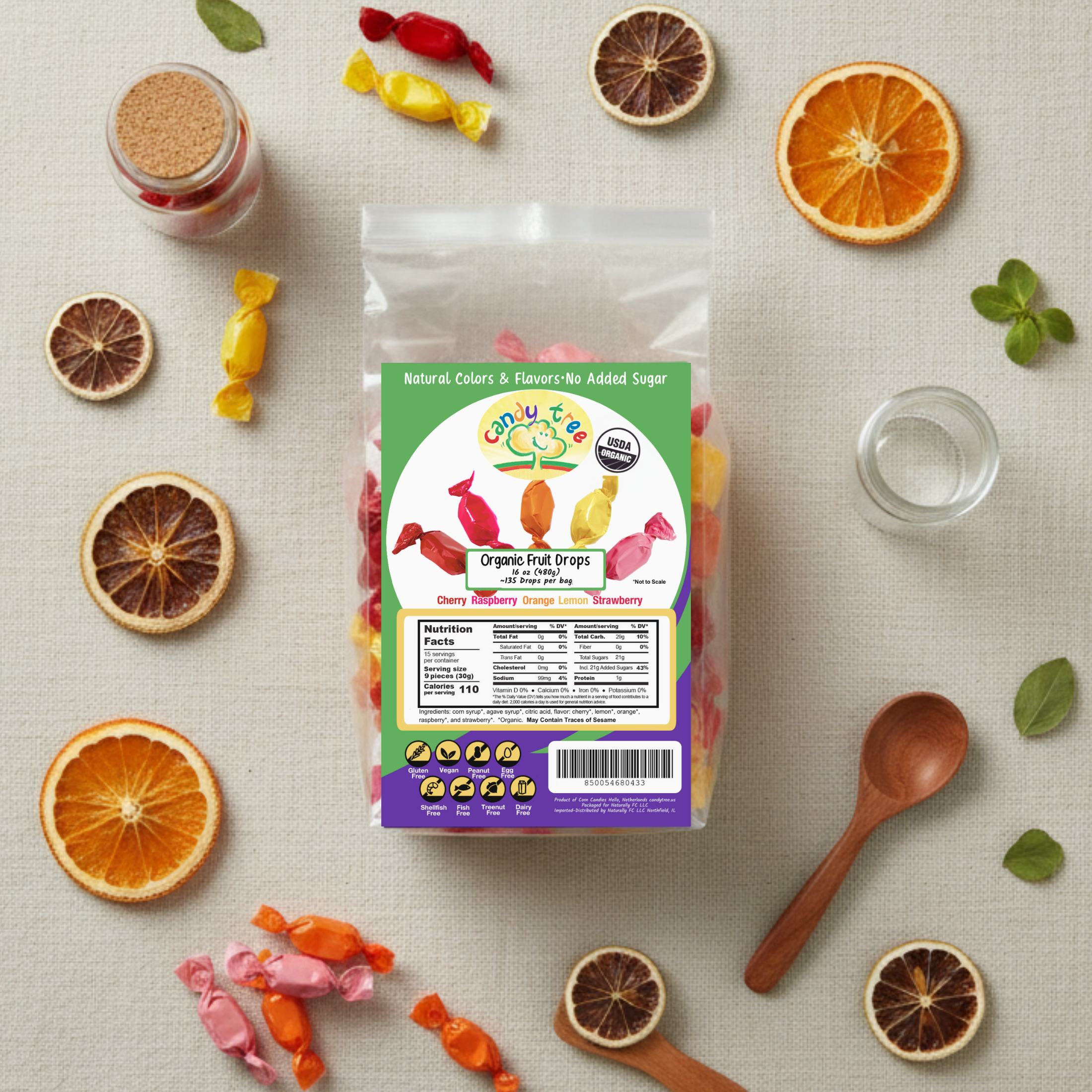 Organic Fruit Mix Hard Candy/Drops