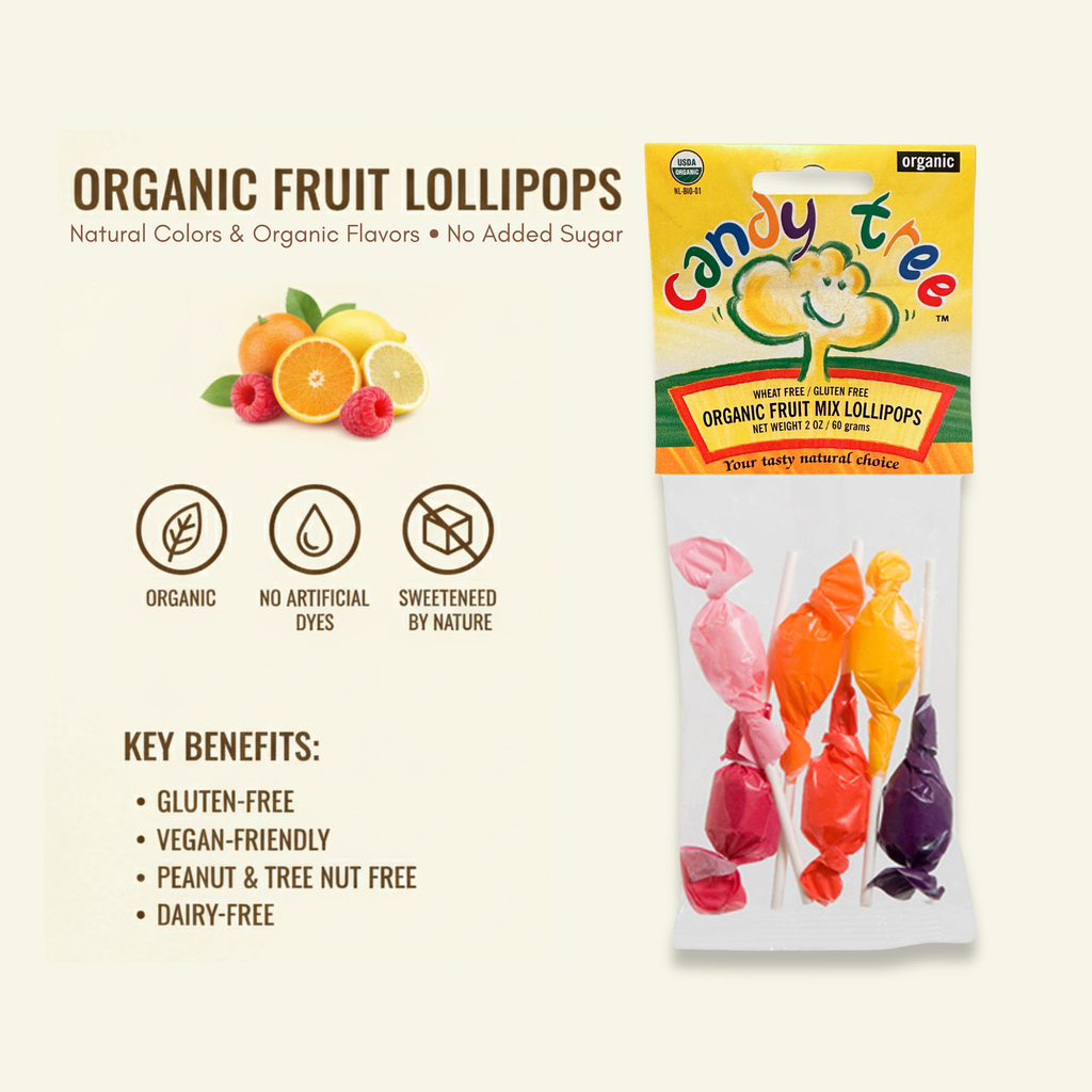 Organic Fruit Mix Lollipops