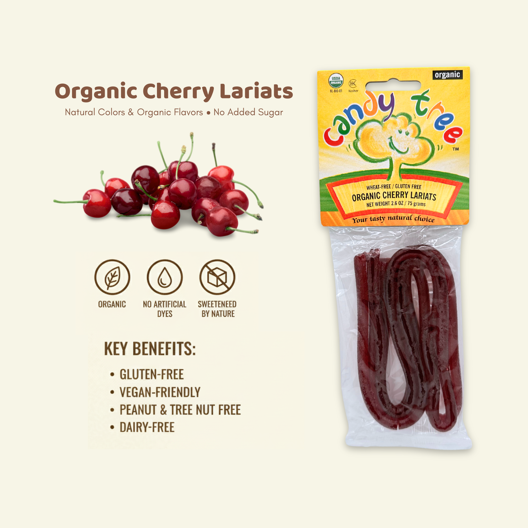 Organic Cherry Lariats