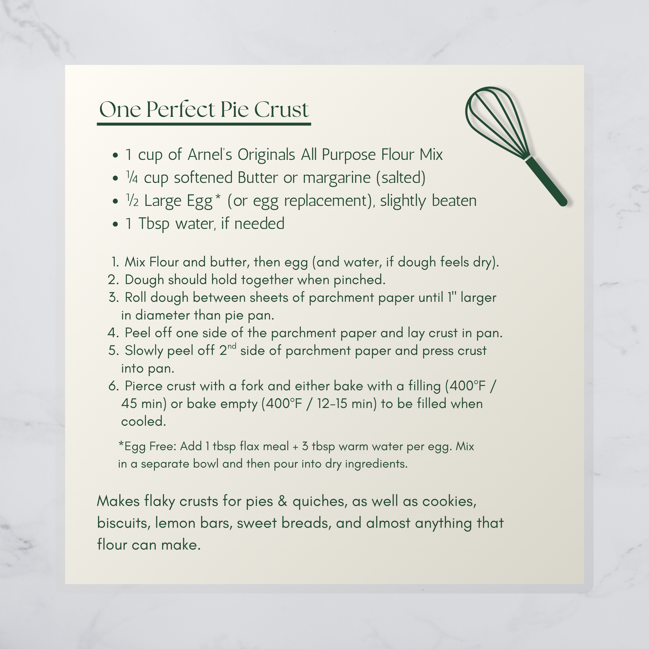 Organic Gluten Free All Purpose Flour & Pie Crust Mix