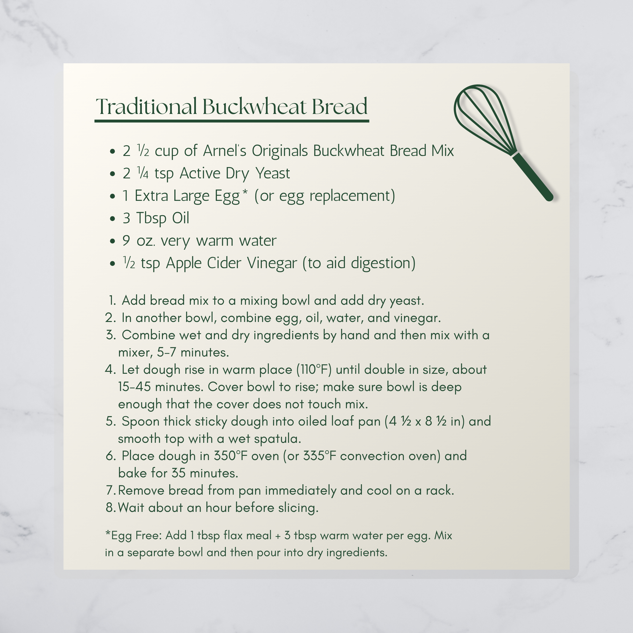 Organic Gluten Free Buckwheat Bread Mix