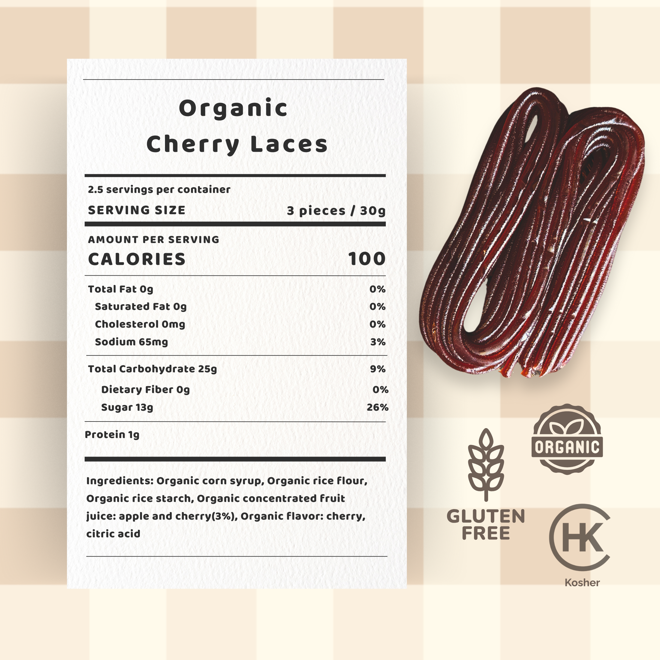 Organic Cherry Laces