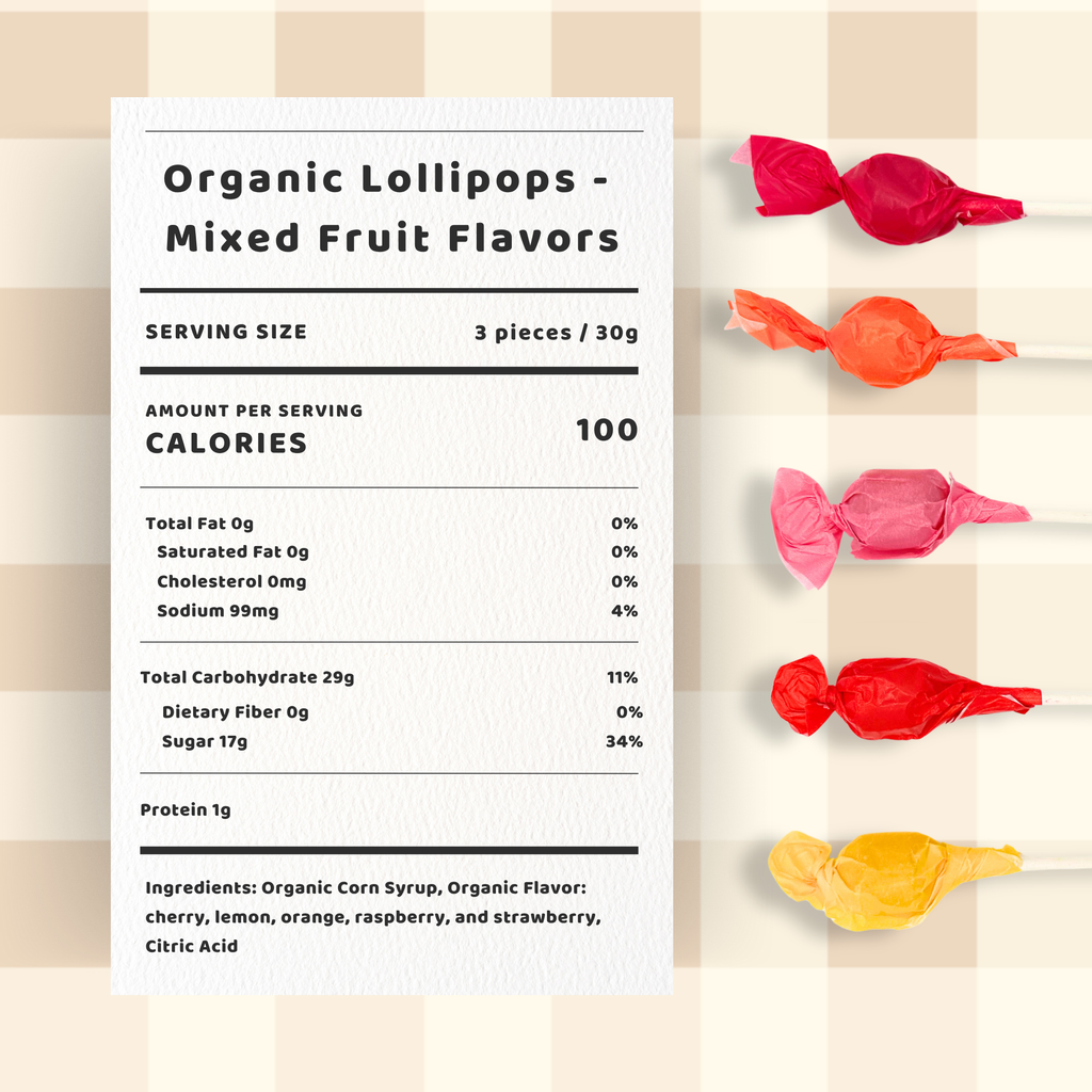 Organic Fruit Mix Lollipops