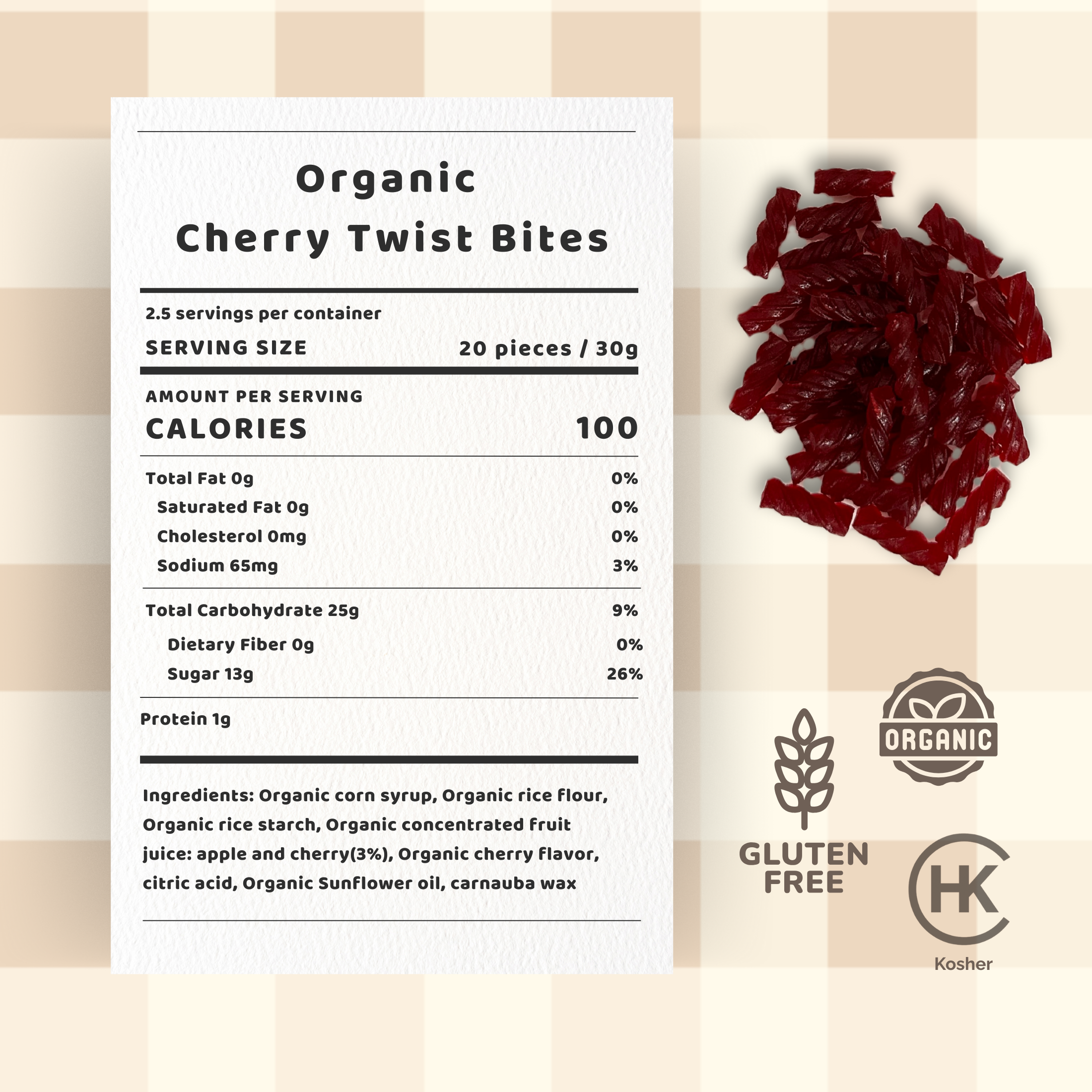 Organic Cherry Twist Bites