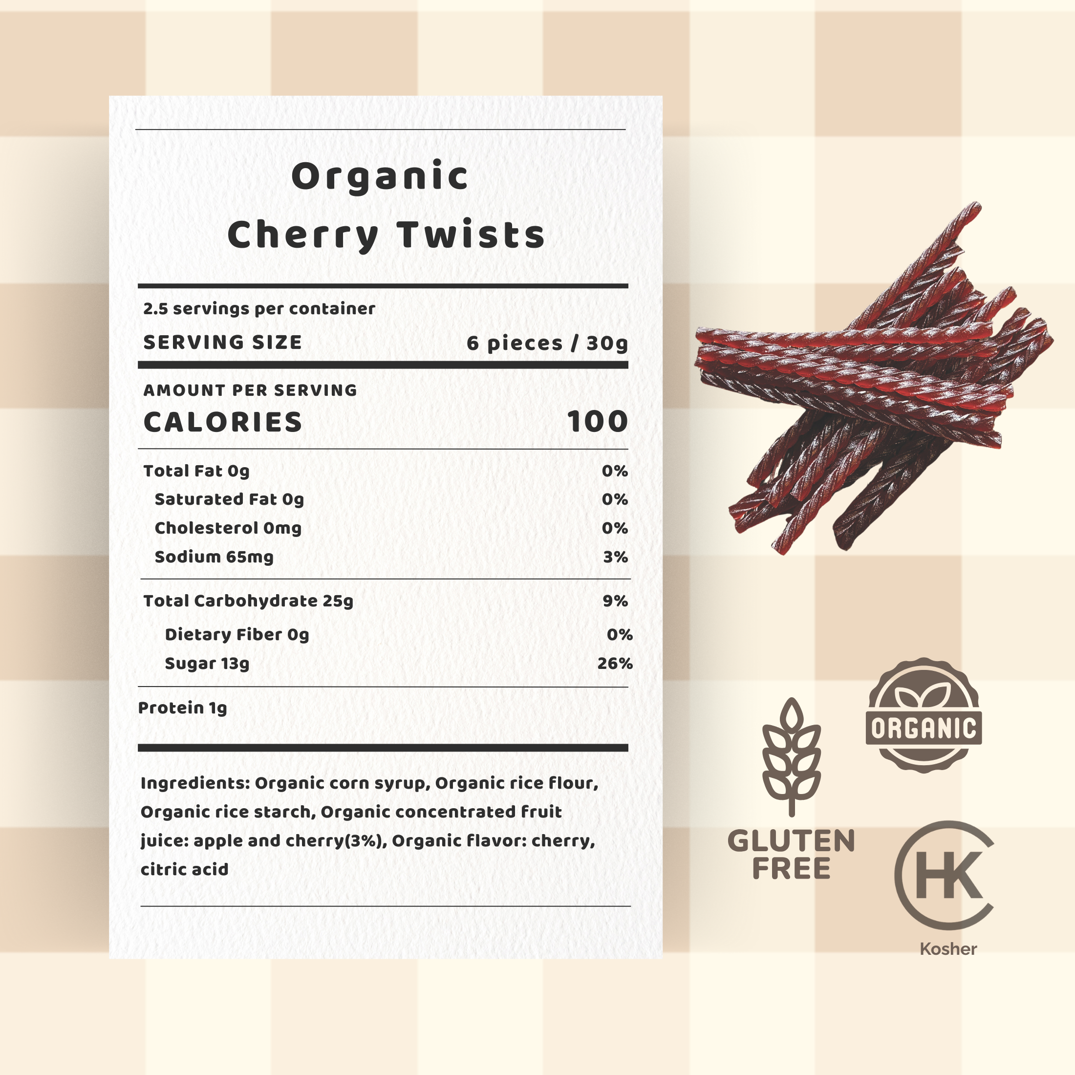 Organic Cherry Twists