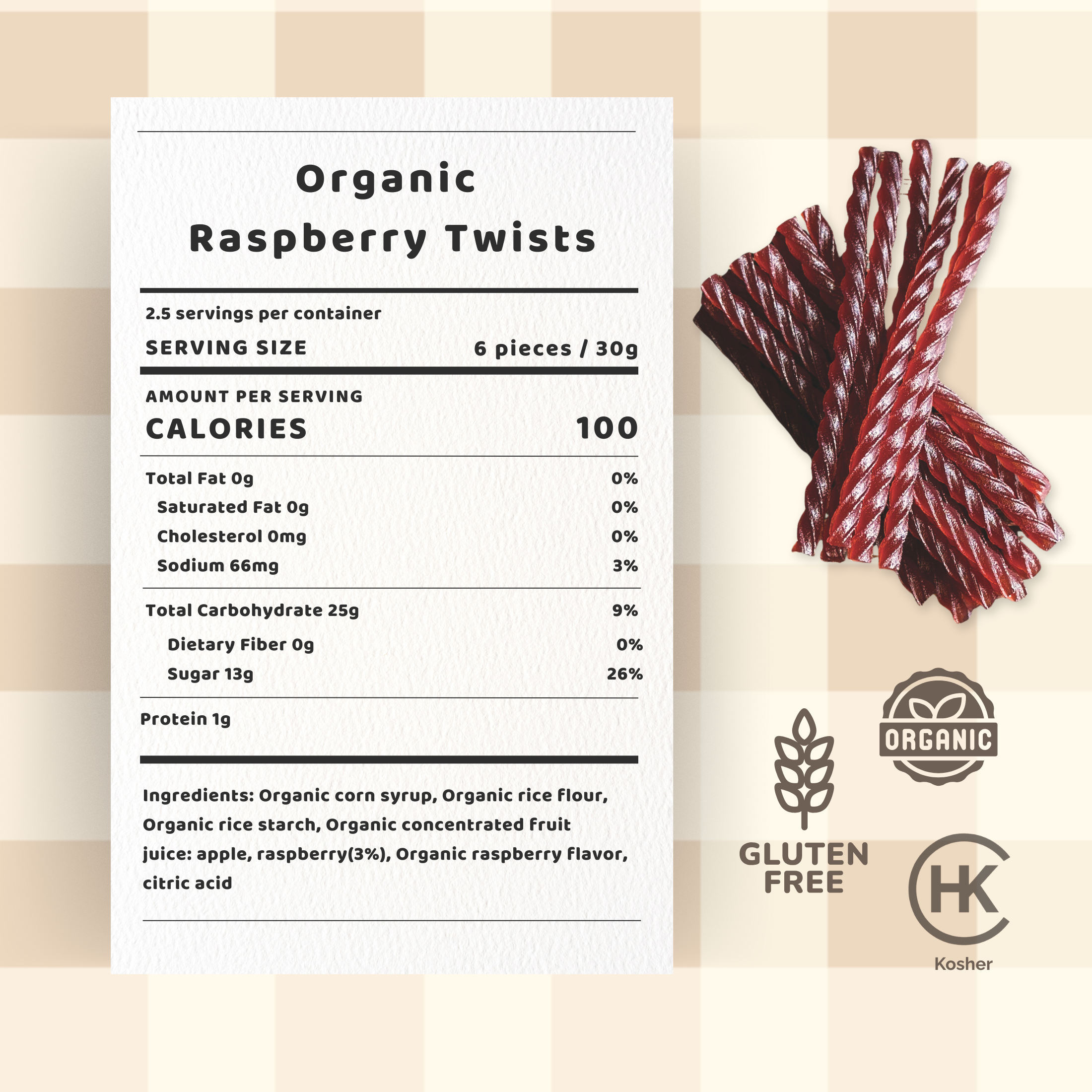 Organic Raspberry Twists