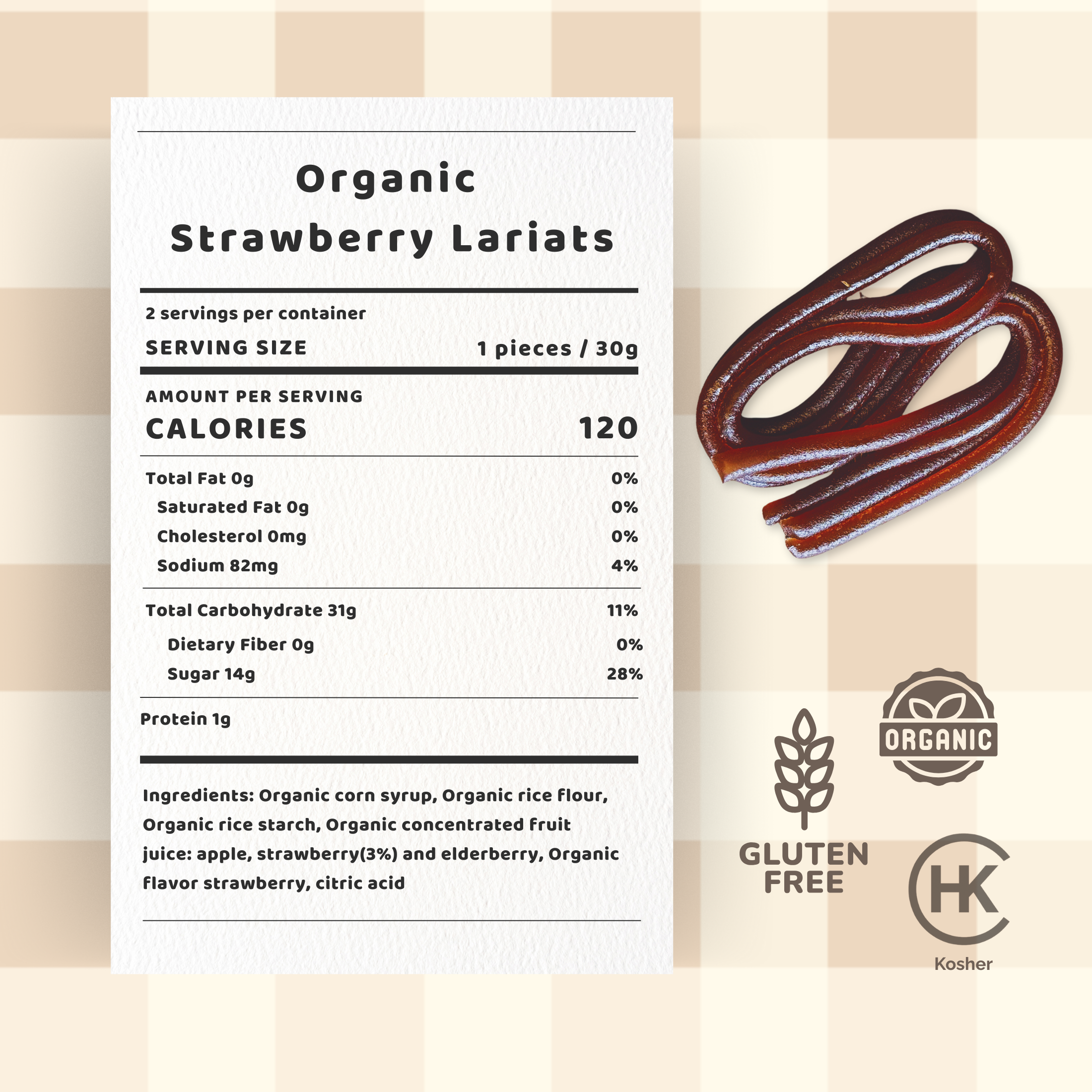 Organic Strawberry Lariats