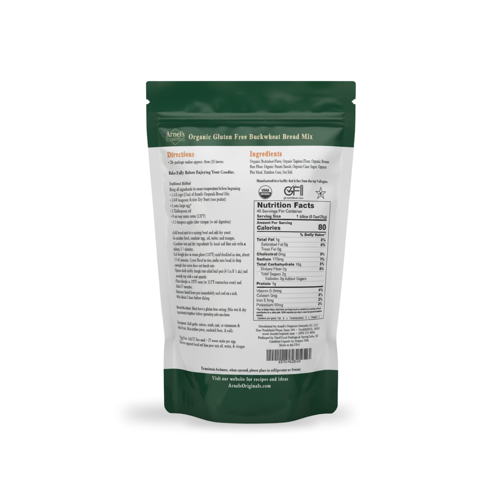 Organic Gluten Free Buckwheat Bread Mix