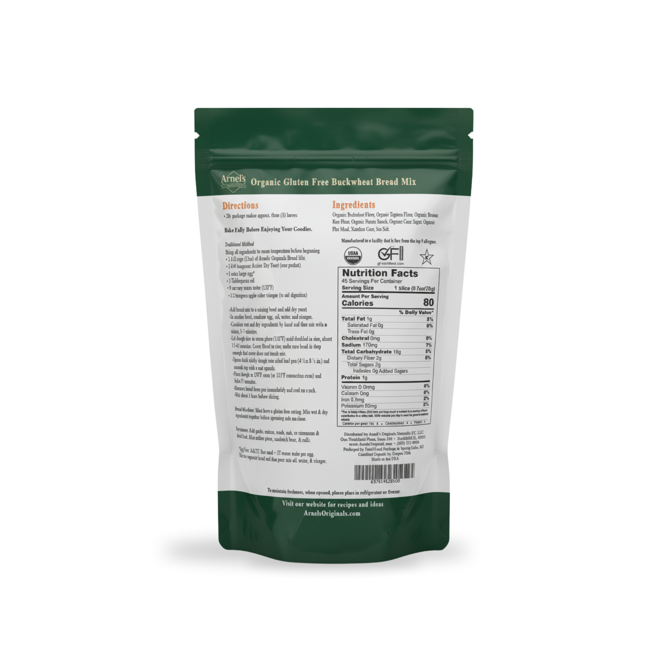 Organic Gluten Free Buckwheat Bread Mix