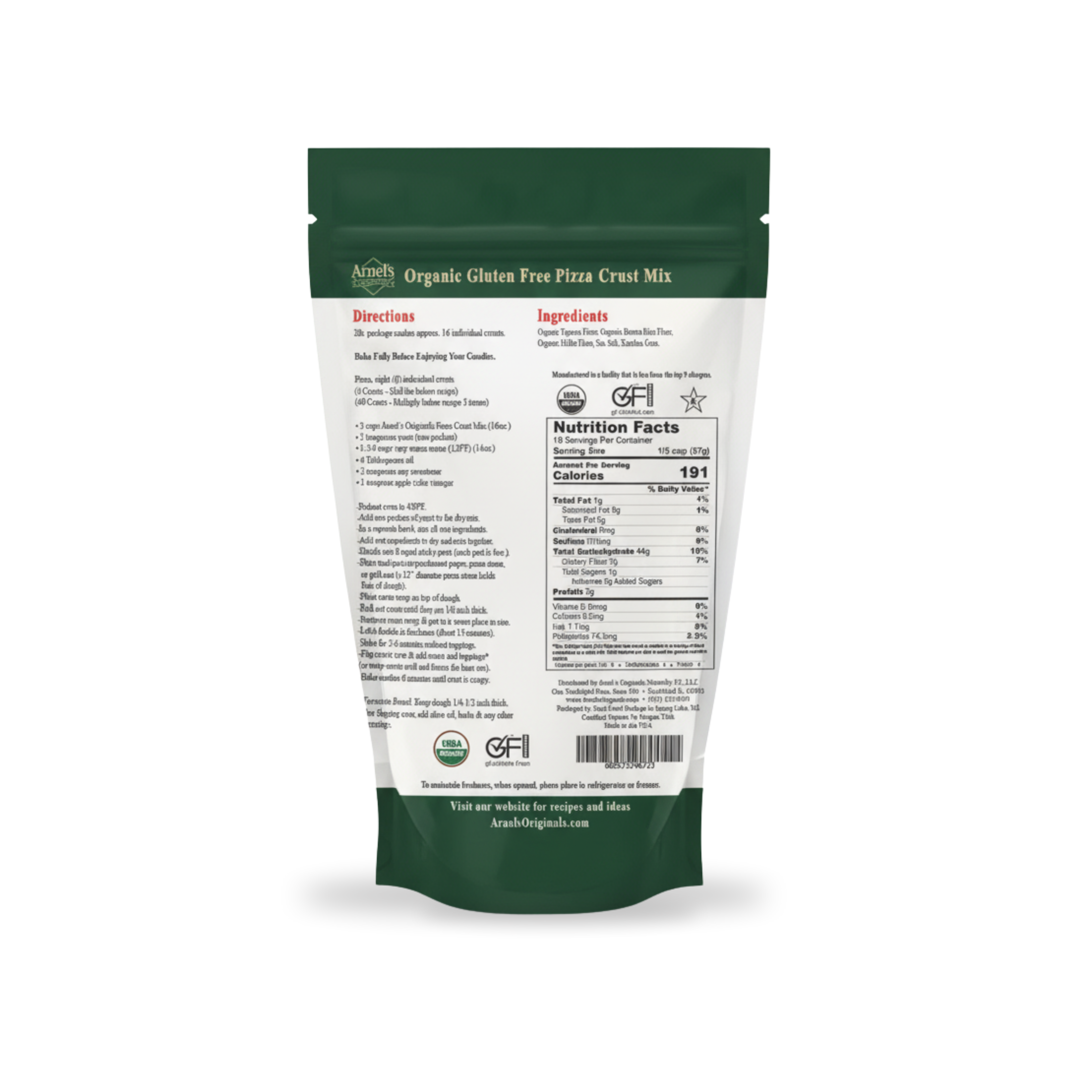 Organic Gluten Free Pizza Crust Mix