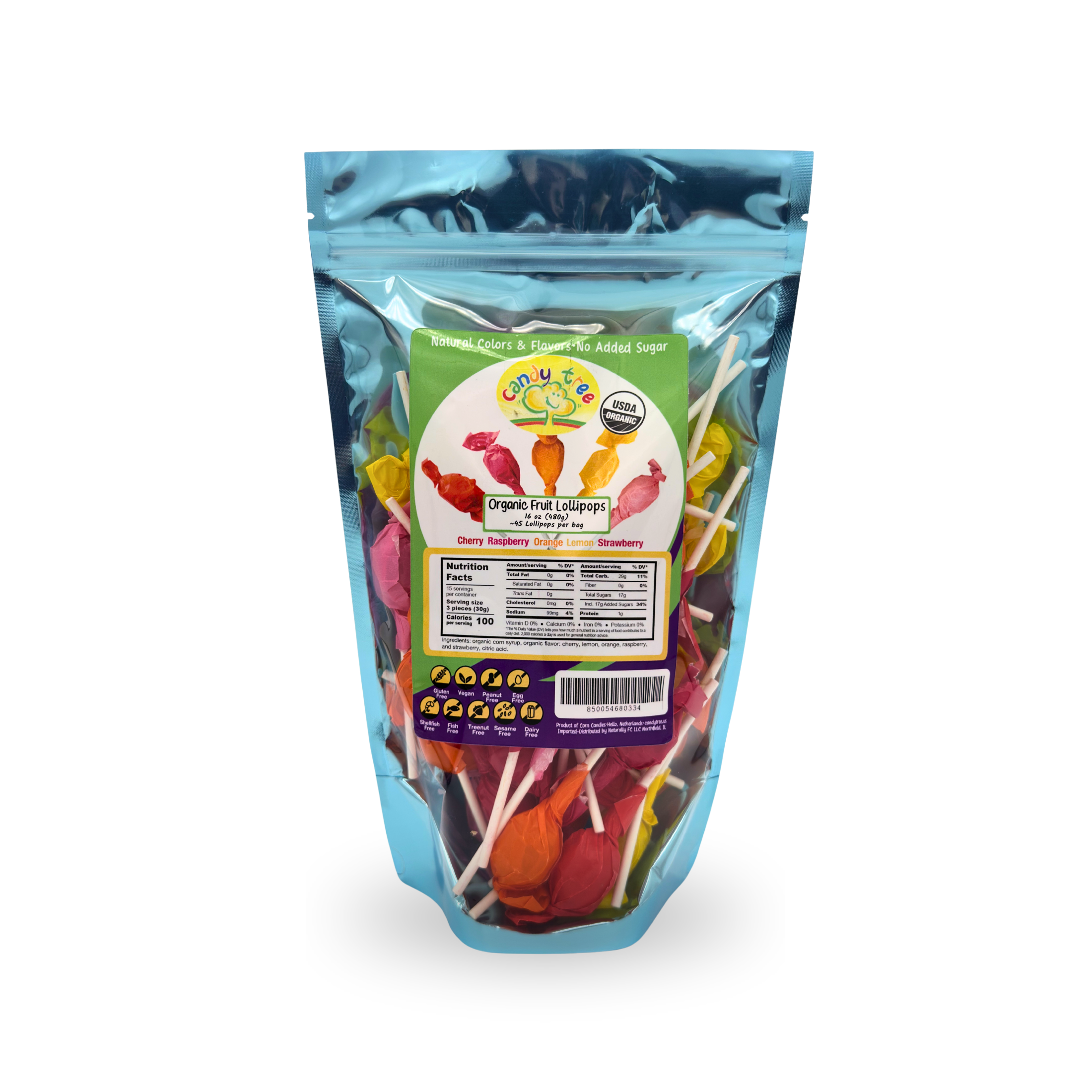 Organic Fruit Mix Lollipops
